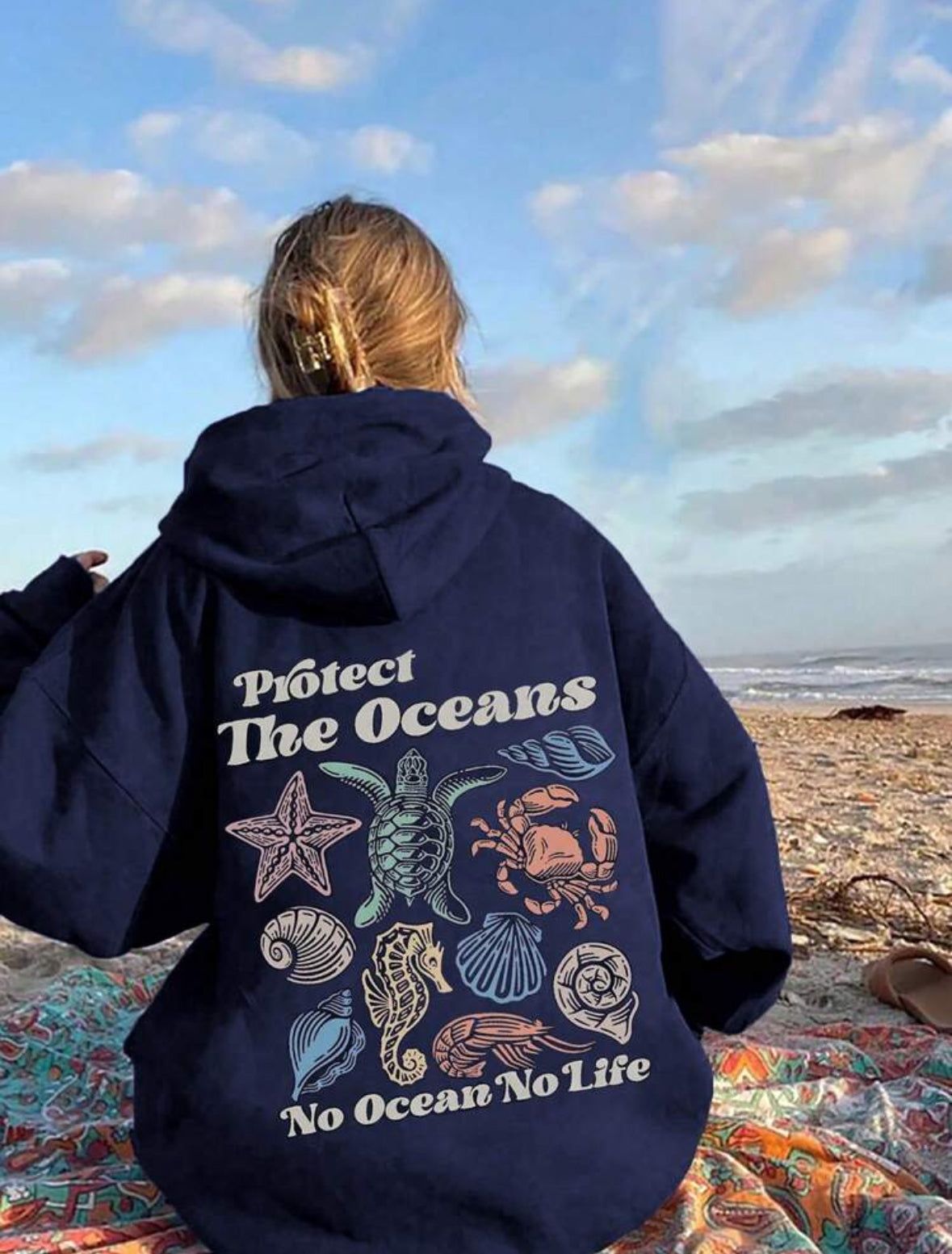 PROTECT THE OCEANS HOODIE🌺🏄♀️🌊